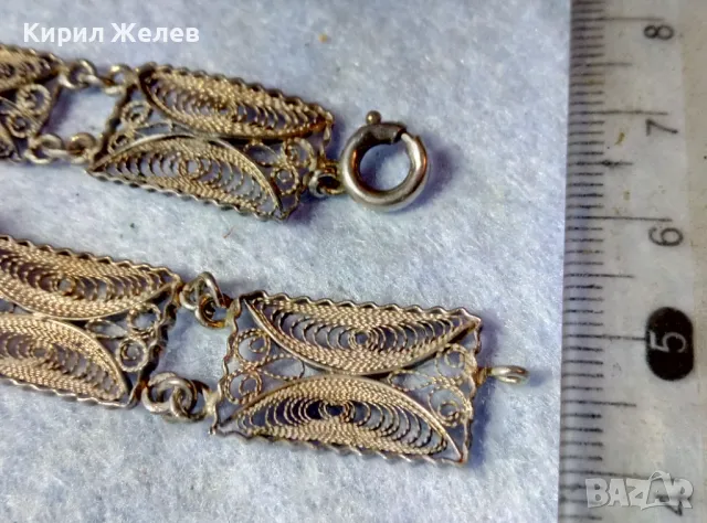 СТАРИННА ФИЛИГРАННА СРЕБЪРНА ГРИВНА ВИСОКА ПРОБА СРЕБРО ФИНА РЪЧНА МАЙСТОРСКА РЕТРО ИЗРАБОТКА 47941, снимка 5 - Антикварни и старинни предмети - 48476590