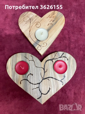 Свещник Сърце, снимка 2 - Декорация за дома - 53047273