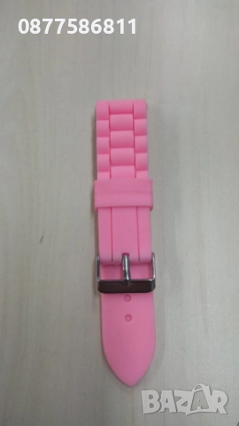 НОВА РОЗОВА СИЛИКОНОВА ГУМЕНА КАИШКА ЗА ЧАСОВНИК.РОЗОВИ СИЛИКОНОВИ ГУМЕНИ КАИШКИ ЗА ЧАСОВНИЦИ, снимка 7 - Каишки за часовници - 51613034