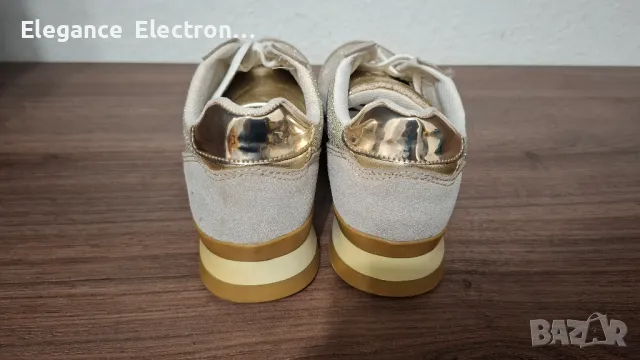 Стилни дамски маратонки Butigo, номер 37, златисти акценти, снимка 6 - Маратонки - 50246701