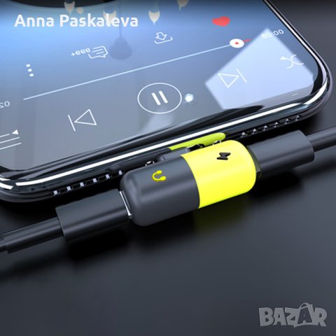 Двоен преходник за iPhone, снимка 2 - USB кабели - 40388723