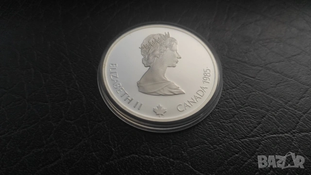 20 Канадски долара Олимпиада Калгари 1988 - Сребро, снимка 2 - Нумизматика и бонистика - 53589643