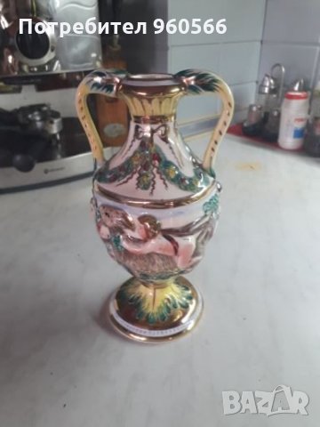 Керамични ваза с позлата, снимка 7 - Вази - 25318387