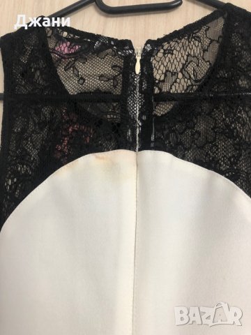 Бяло- черна рокля по тялото, снимка 2 - Рокли - 40191195