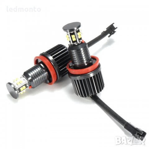 🔝 2x H8 ✅50W ✅3200lm ✅XPE GREE чипове LED ангелски маркиращи лампи за очи за BMW E60 E61 E70 E71 E9, снимка 6 - Аксесоари и консумативи - 27706059
