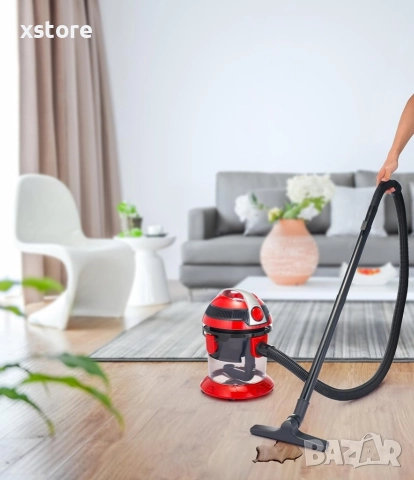 Прахосмукачка с воден филтър Voltz, 800W-1000W, 10л., Червена/Сива, снимка 4 - Прахосмукачки - 52796030