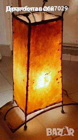 Полилей, лампа, фенер, лампион за 3 крушки, Ковано желязо, фенер, гръцки, кожа, снимка 16 - Лампи за таван - 28876885