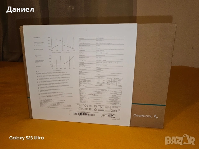 Захранванне Deepcool PK750D Bronze 750W, снимка 4 - Захранвания и кутии - 53598308