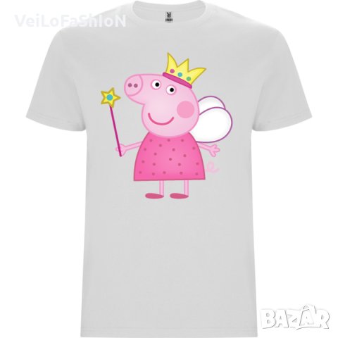 Нова детска тениска с PEPPA PIG (Пепа пиг) в бял цвят, снимка 1 - Детски тениски и потници - 43950580