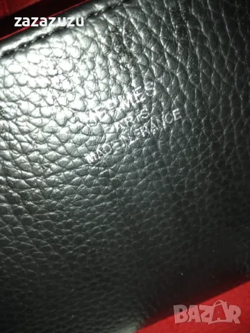 ЕСТЕСТВЕНА КОЖА на HERMES елегантна малка чанта в два цвята - черна и червено, снимка 11 - Чанти - 50015336