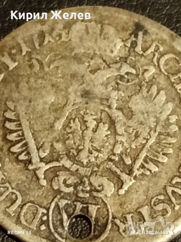 Сребърна монета 6 кройцера Карл шести Австрия за КОЛЕКЦИЯ 52565, снимка 5 - Нумизматика и бонистика - 53097429