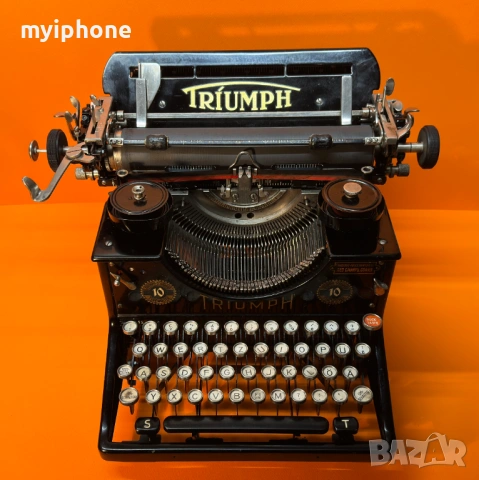 Мнго Стара Пишеща Машина TRIUMPH 10 / 1930 г. за Генерално Представителство Лео Сафиръ София , снимка 16 - Антикварни и старинни предмети - 53478494