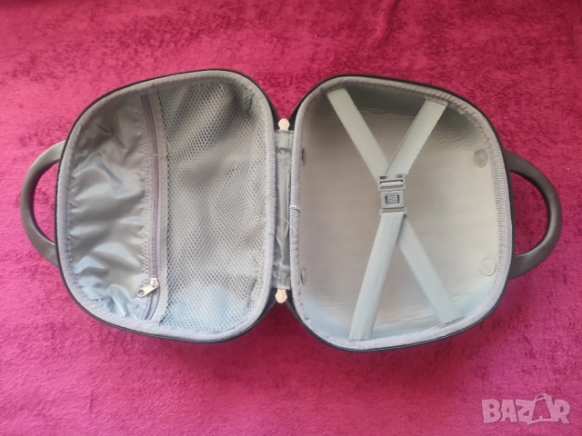 Кокетна розова чанта с цип, тип куфарче. Подходяща за грим, козметика, аксесоари, маникюр, педикюр, снимка 4 - Чанти - 52425349