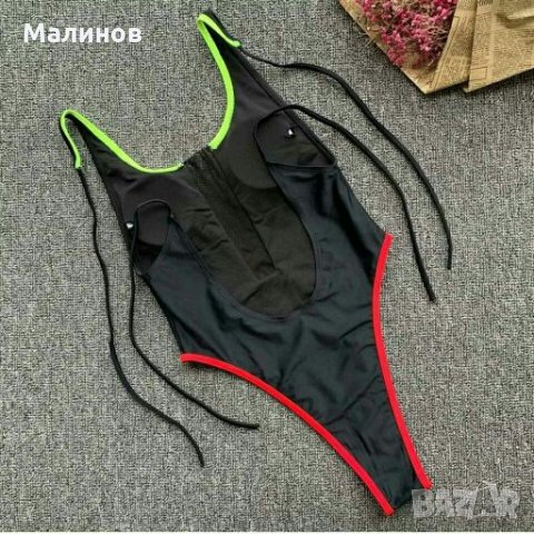 Високо изрязан цял бански, снимка 7 - Бански костюми - 28430208