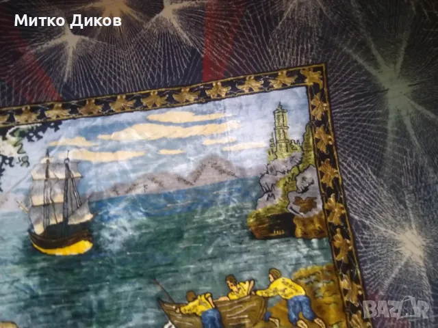 Рибарско пано за стена голямо с ресни 128х78см като ново, снимка 6 - Декорация за дома - 50257997