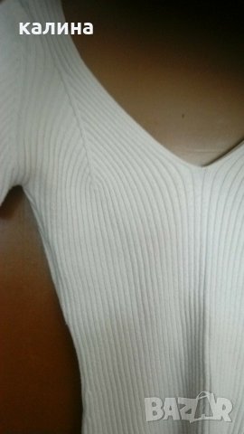 бяла елегантна и семпла дамска блуза, снимка 5 - Тениски - 10476209