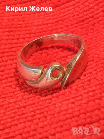 СТАРИНЕН САПФИРЕН СРЕБЪРЕН ПРЪСТЕН ВИСОКА ПРОБА СРЕБРО РЪЧНА ИЗРАБОТКА с МИНИАТЮРЕН САПФИР 26377, снимка 9 - Антикварни и старинни предмети - 46445847