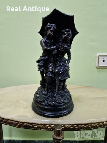 Чудесна антикварна френска авторска фигура  статуетка , снимка 3 - Статуетки - 44012818