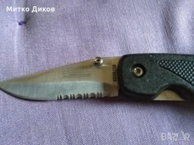 Немско Ножче Германия назъбено 102х75мм без луфт, снимка 2 - Ножове - 34655377