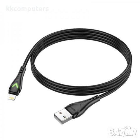 Borofone Lightning (iPhone) USB Кабел 2.0A 1m BX65 / Черен / Баркод : 2402289