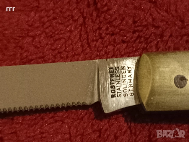 Стар нож за плодове hermann laue solingen, снимка 5 - Ножове - 53050319