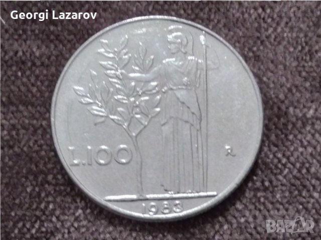 100 лири Италия 1983, снимка 2 - Нумизматика и бонистика - 34961040