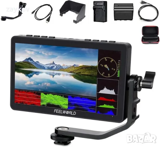  6-инчов сензорен екран DSLR камера Полеви монитор с 3D LUT F970 външен

