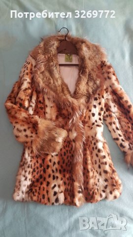 Атрактивно, ново дамско заешко кожухче, S , снимка 4 - Палта, манта - 35257629