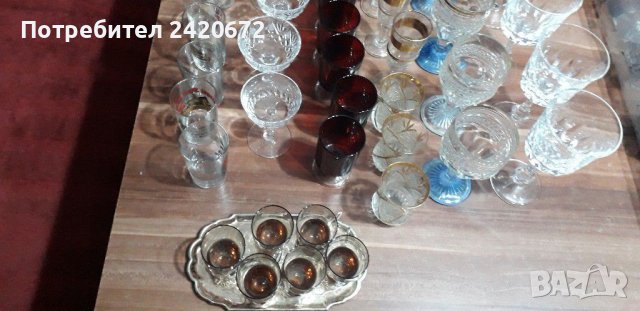 Ретро  чаши,кристал,позлата.мурано, снимка 2 - Чаши - 39909704