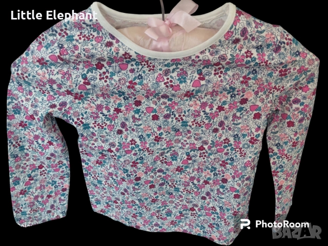 Блузка с дълъг ръкав за 3-4 год мом цветчета и гъби,колекция"Flowers",Англия/нова