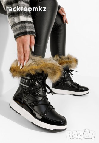 Модни дамски апрески с пух в горната част , снимка 1