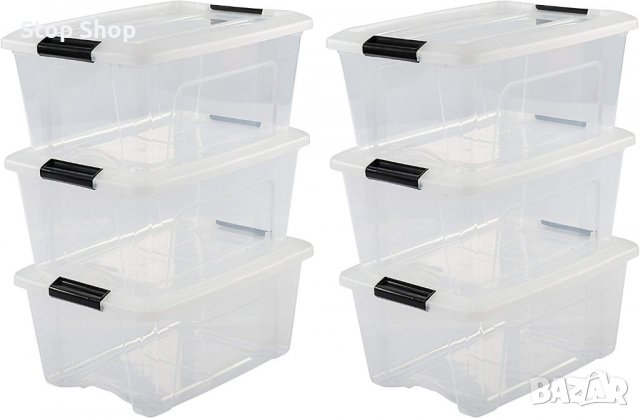  Кутии за съхранение, горна кутия, 5 л, пластмаса, прозрачна,, снимка 3 - Кутии за съхранение - 36578830