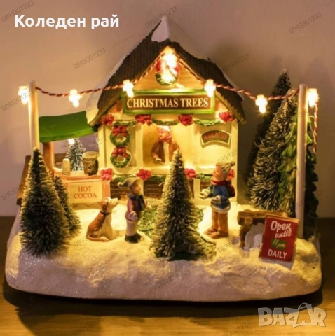 Светещо и музикално коледно селце