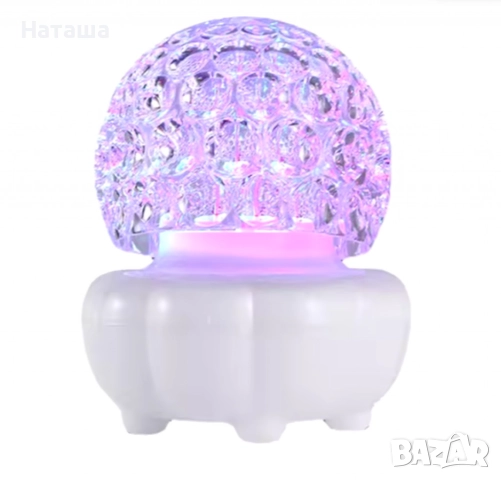 Коледна кристална въртяща се топка LED светлина, снимка 3 - Крушки - 52860821