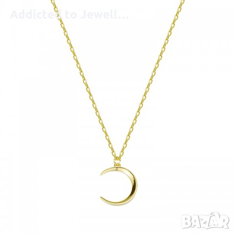 Тотална разпродажба - 50% Сребърно колие "Crescent Moon", снимка 5 - Колиета, медальони, синджири - 35487379