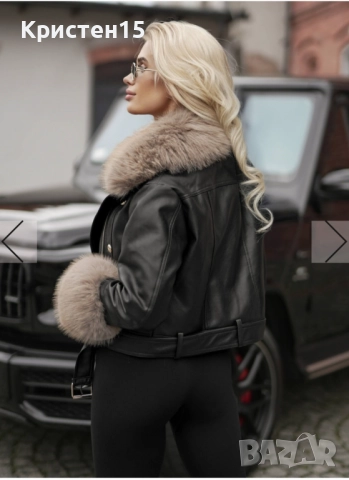 Ново зимно кожено яке, снимка 4 - Якета - 52935591