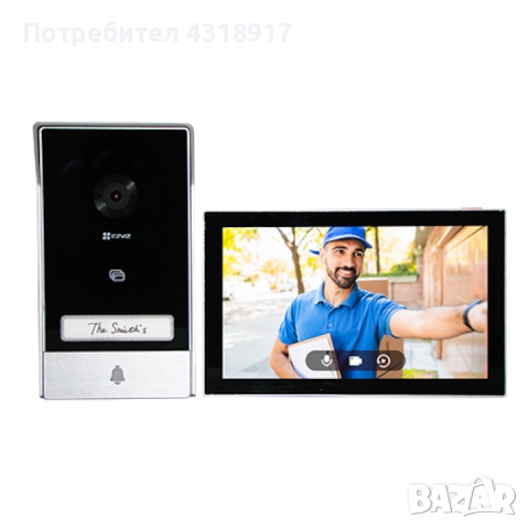 EZVIZ интелигентен видео домофонен комплект 2k резолюция TFT монитор 7 инча