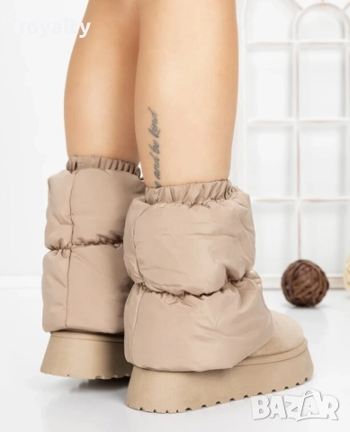 Равни боти - каки, снимка 3 - Дамски боти - 52866166