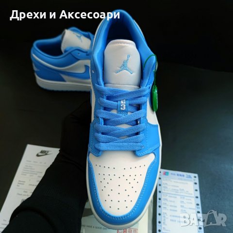 Nike Air Jordan 1 Low Unc 40 размер номер оригинални нови сини обувки унисекс мъжки маратонки , снимка 3 - Маратонки - 37515660