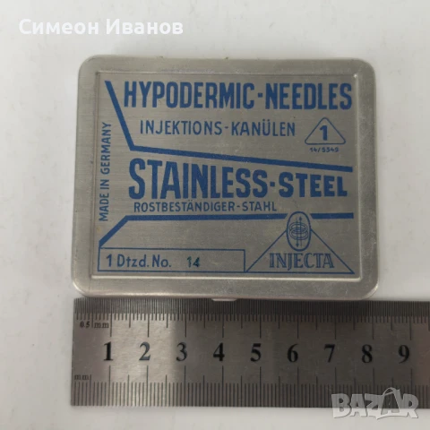 Стари игли за спринцовка Injekta Германия 12 броя #5962, снимка 6 - Други ценни предмети - 50473724