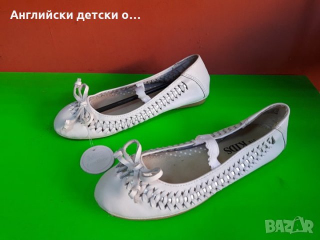 Английски детски балеринки естествена кожа-M&S, снимка 2 - Детски обувки - 26863706
