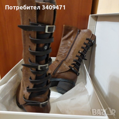 Уникален модел ботуши от естествена кожа 