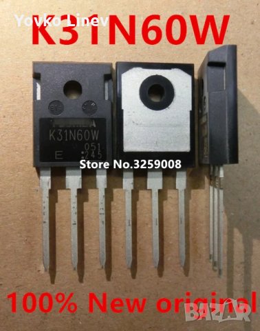 TK31N60W - 2 БРОЯ - N-MOS - TO-247 / 600V / 31A / 230W RDS(ON) = 0.073ohm, снимка 1 - Друга електроника - 32377087