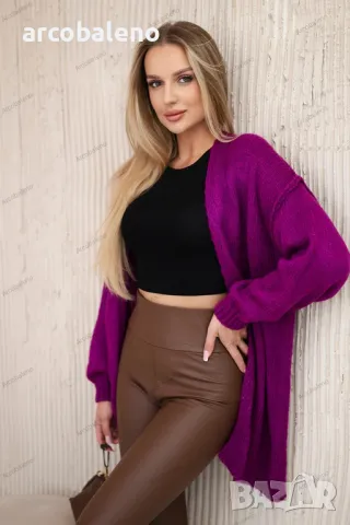 Дамска жилетка пуловер с мохер, 8цвята , снимка 2 - Жилетки - 47284016