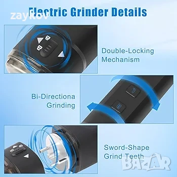 Електрическа мелачка за билки – Мини USB акумулаторна мелачка, снимка 4 - Друга електроника - 53327180