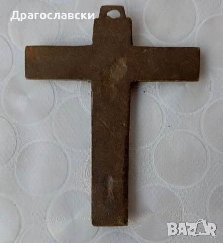 Кръстове различни: 32 см. голям кръст разпятие Исус орнаменти метал икона религия пано, троица , снимка 7 - Антикварни и старинни предмети - 28872644