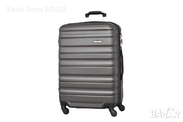 Куфар 65 х 44 х 27см Среден Размер Тъмно Сив/ Тъмно Син, снимка 6 - Куфари - 51017492