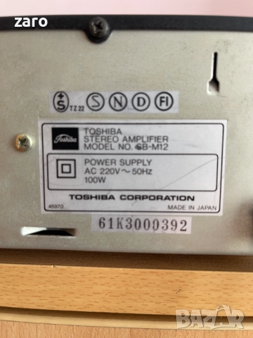 Японски усилвател Toshiba SB-M12 и дек, снимка 8 - Аудиосистеми - 52432293