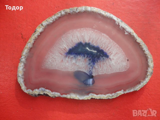 Полиран минерал ахат халцедон 6, снимка 6 - Колекции - 43937228