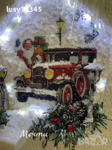 Снежна къщичка-Дядо Коледа!, снимка 2 - Декорация за дома - 52580612